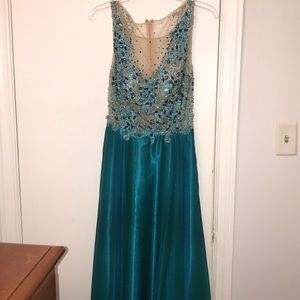 Size 2 Teal Prom Dress